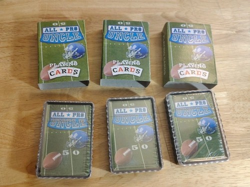 3 All Pro UNCLE Playing Cards Deck Football New & Factory Sealed RARE - 第 2/6 張圖片
