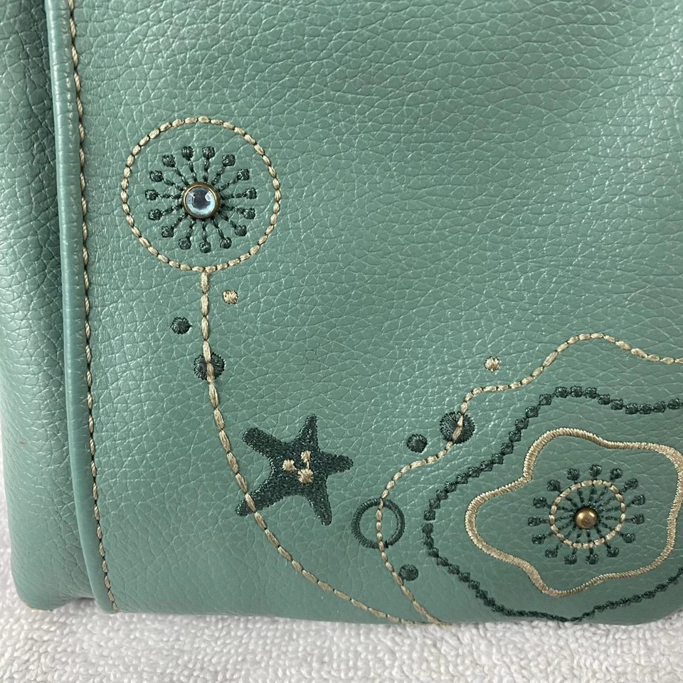 Сумка через плечо Chala женская бирюзовая морская черепаха вышитая сумочка карман с радиочастотной идентификацией цветочный узор - Изображение 3 из 4