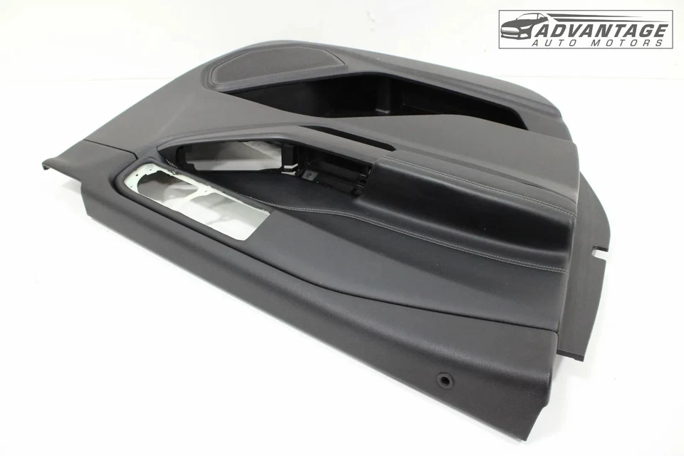 Ford Explorer XLT 2020 panel de puerta del conductor delantero izquierdo cubierta de moldura vinilo de ébano OEM Foto 3 de 4