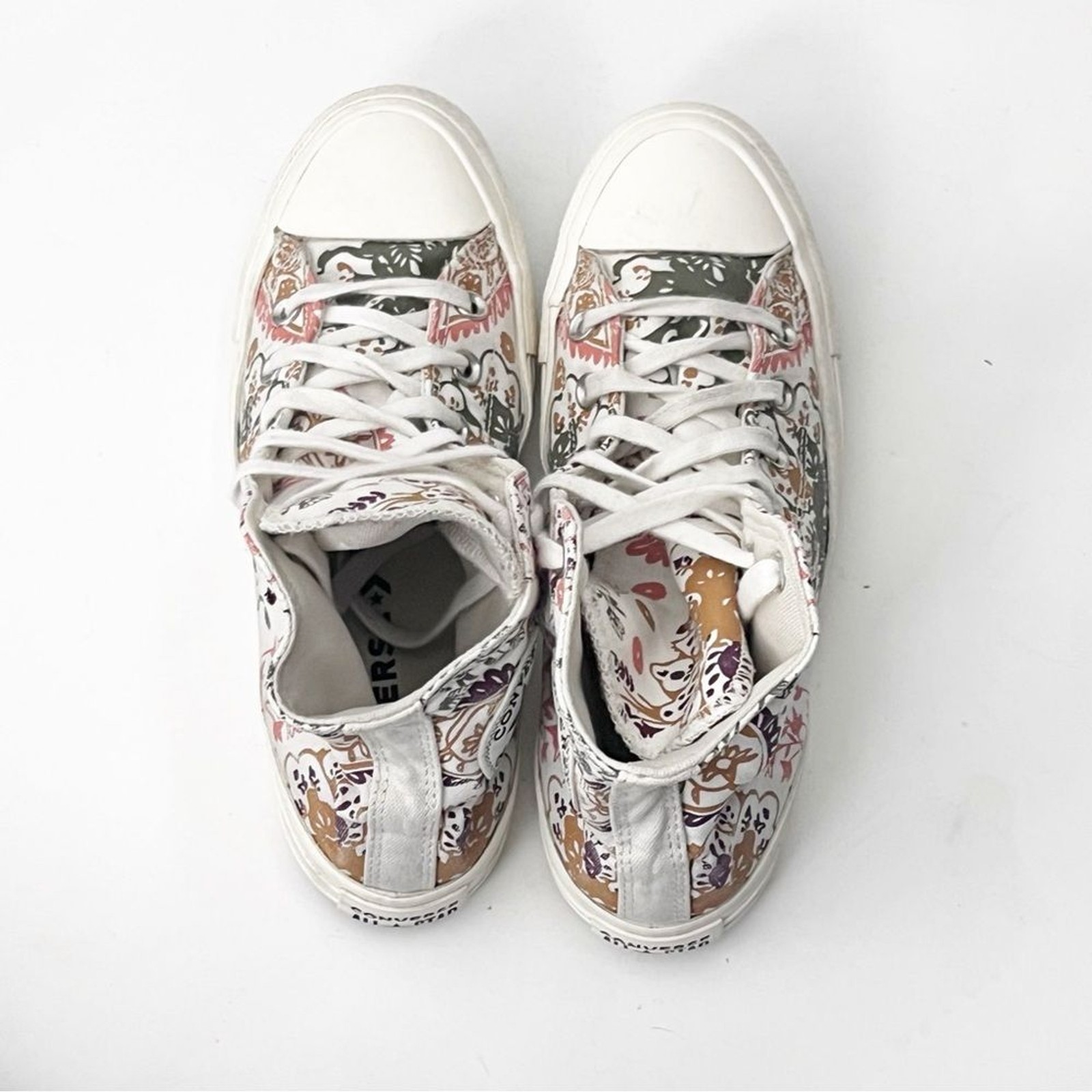 CONVERSE CHUCK TAYLOR ALL STAR Fall Florals Lace Up High Tops Sneakers Women’s 8 thumbnail 10