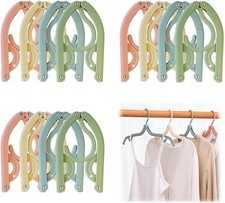 Pack Of 12 Foldable Travel Hanger Folding Clothes Shirts Dress Coat Portab