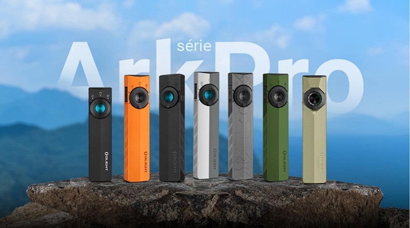 Lampe Torche Olight ArkPro Graphite Argenté 1500 Lumens à 4 Sources Lumineuses