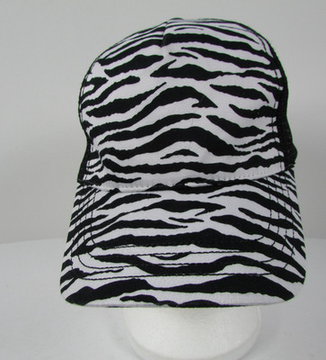Zebra Stripes Snapback Mesh Back Trucker Hat Multi One Size Animal Print