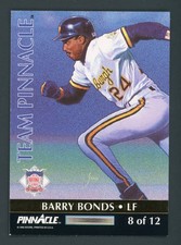 1992 Pinnacle #8 Danny Tartabull / Barry Bonds Team Pinnacle Pirates Yankees