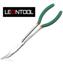 11" Extra Long Nose Pliers 40-45 Degrees Bent Nose 45 Degree Angled Pliers
