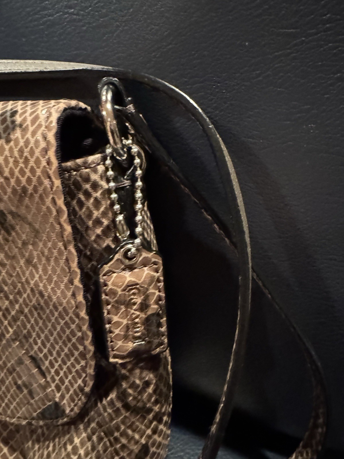 COACH Soho Python Embossed Leather Snakeskin Prin… - image 3