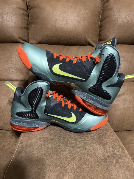 Nike Lebron 9 Hombre Talla 13 Volt Cañón Azul Pizarra 469764 004 5