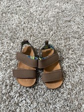 Wonder Nation Toddler Sandals Size 6 Brown Adjustable Straps Kids