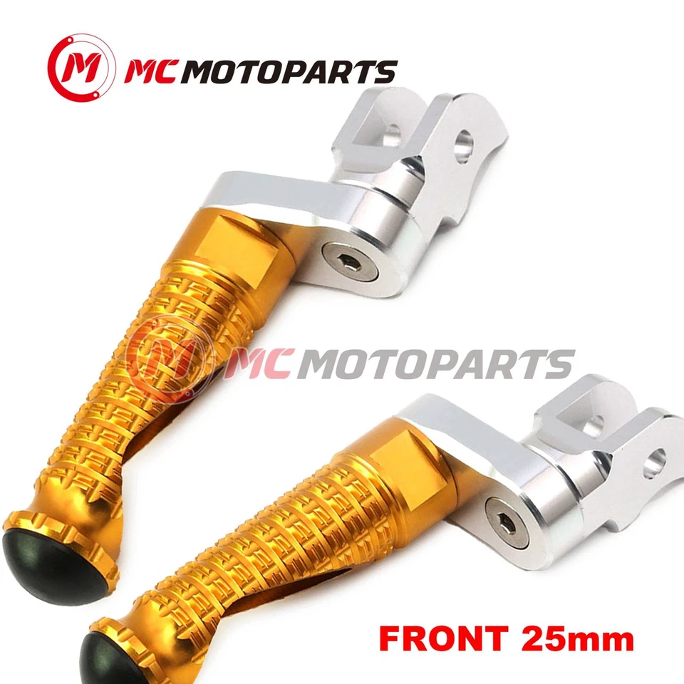 For Triumph Speed Triple 1050 / R 05-14 MPRO 25mm Extended GOLD Front Foot Pegs Foto 2 de 4
