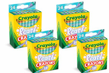 Crayola Pearl Crayons Pearlescent Colors 24 Count - Set of 4 PACK