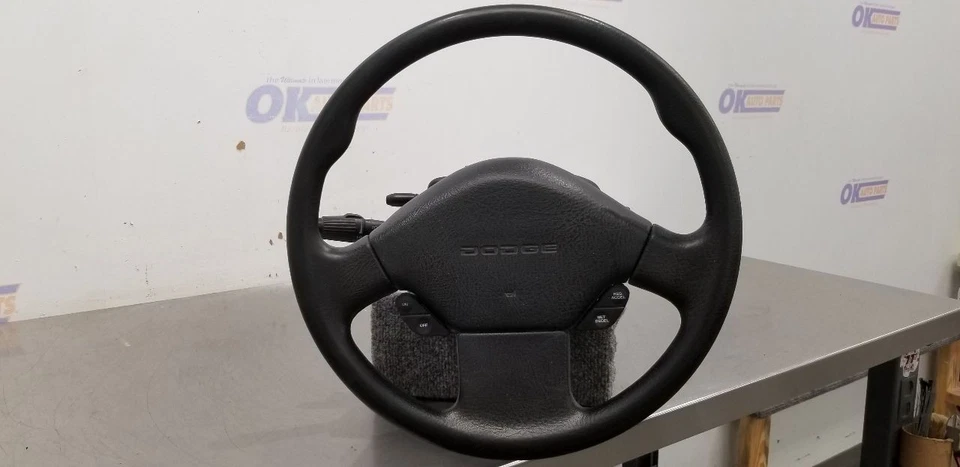 1993 DODGE W350 PICKUP STEERING COLUMN WITH WHEEL KEY BLACK FLOOR SHIFT TILT Foto 2 de 4