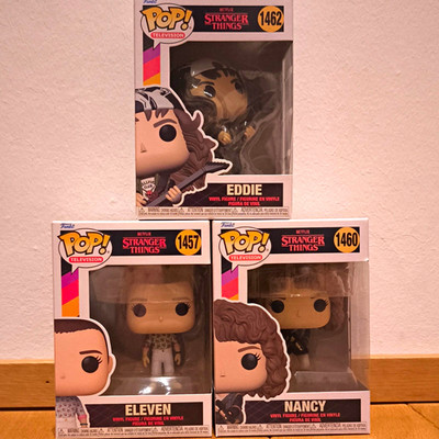 Funko Pop! Television Stranger Things Set Eddie 1462 Eleven 1457 Nancy 1460