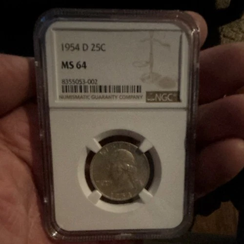 1954 D Washington Quarter Silver MS 64 NGC Certified Uncirculated