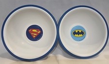 Playtex Mealtime DC SUPER FRIENDS Superman And Batman Kids Bowl
