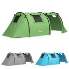 Outsunny 3-4 Person Camping Tent with 2 Rooms, Waterproof Family Tent