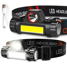 Torcia frontale da testa lampada frontale tattica led potente ricaricabile usb