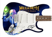 Megadeth Dave Ellefson Signed Rust In Piece 1/1 Album Graphics Guitar