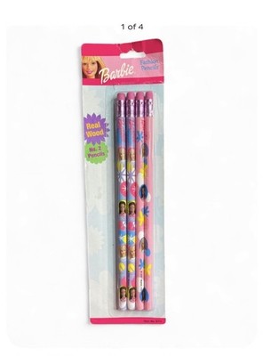 Deadstock Vintage 2001 Roseart Barbie 4 Pencils Original Packaging Nostalgia Y2K