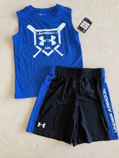 Under Armour Two-Piece Outfit Tank Top Shorts BASEBALL Boys Size 6