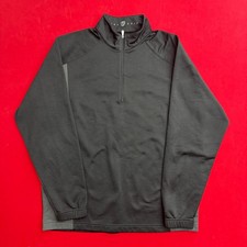 Nike Golf Fit Dry Mens XL Quarter Zip Pullover Black Gray Mock Neck Sweatshirt