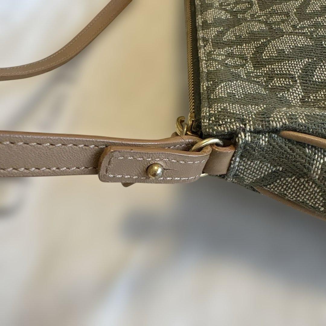 Auth Christian Dior 2001 Trotter Saddle Bag Accessory Pouch Canvas Brown t77 image 6
