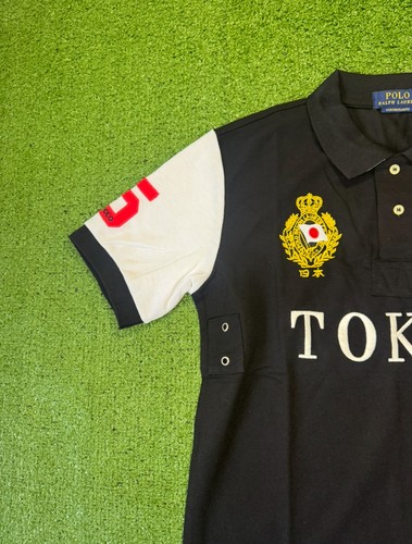 Polo Ralph Lauren Polo Shirt Men's Size Medium Tokyo #5 Limited Edition Black - 第 2/9 張圖片