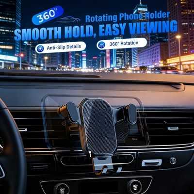 Car Mount Air Vent Phone Holder Swivel Cradle Strong Grip AC for Smart Phones