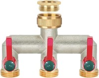 3-Wege Wasserverteiler 3/4 Zoll Aus Messing FüR Gartenschlauch Adapter