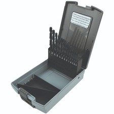 13 Piece HSS DRILL BIT SET 1/16" to 1/4" by 64ths Jobber Length Black Oxide USA