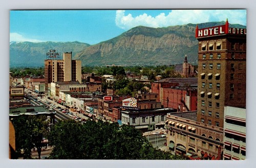Ogden UT-Utah, Ogden Skyline vom Gerichtsgebäude, Antik, Vintage Postkarte