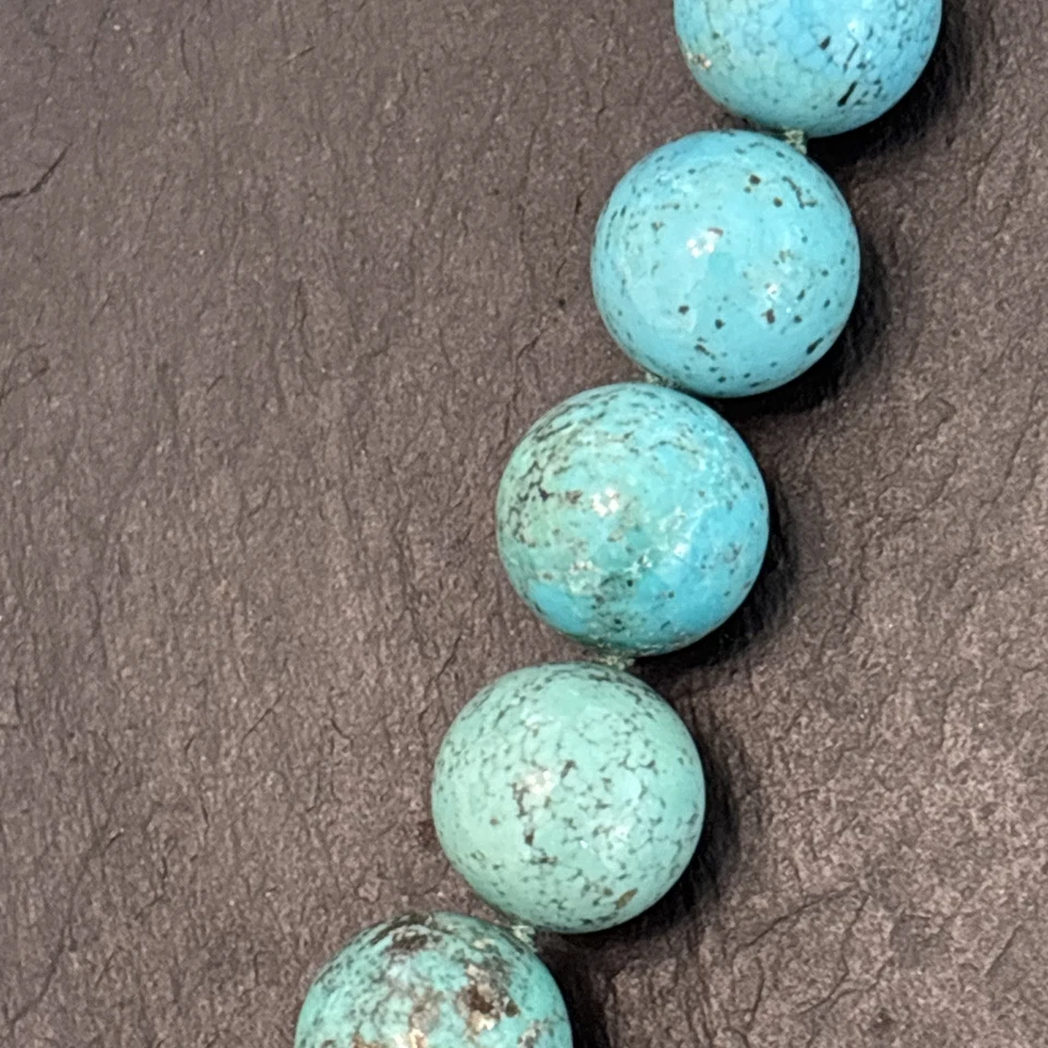 WK Whitney Kelly Plata Esterlina Turquesa Gumball Collar De Colección 17.5” 14mm Foto 4 de 4