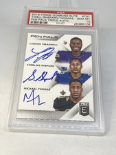 2016 Elite Shepard Michael Thomas Pen Pals Triple Auto RC PSA 10 GEM POP 3