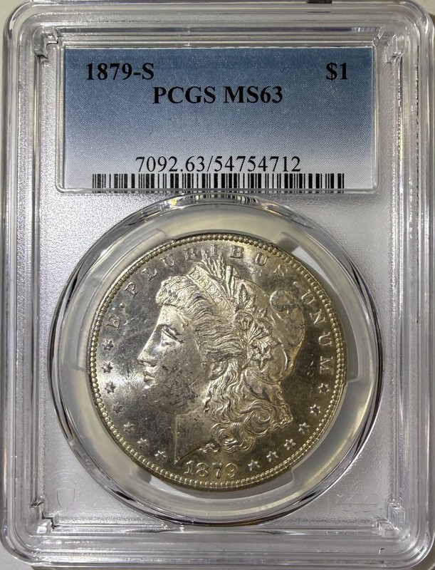1879-S $1 Morgan Silver Dollar PCGS MS63 (712)