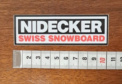Alter Aufkleber Sticker, NIDECKER Swiss Snowboard Wintersport Schweiz