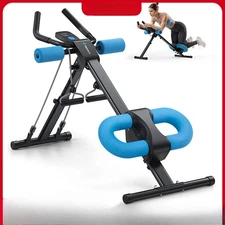 Ab Machine Adjustable Trainer Workout Foldable KneeProtection Abdominal Exercise