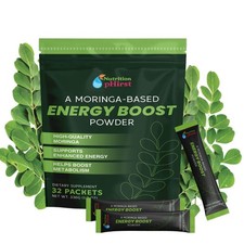 Organic Moringa Leaf Powder 32 Individual Sticks Pack Superfood Energy Boost US