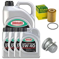 MotoröL Filter Set 5W-40 Meguin 9 Liter + Schraube FüR Mercedes M-Klasse W164