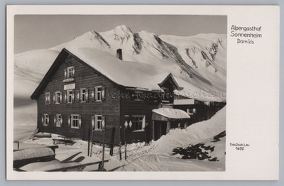 Damüls Austria 1950-Alpengasthof Sonnenheim-old photo postcard