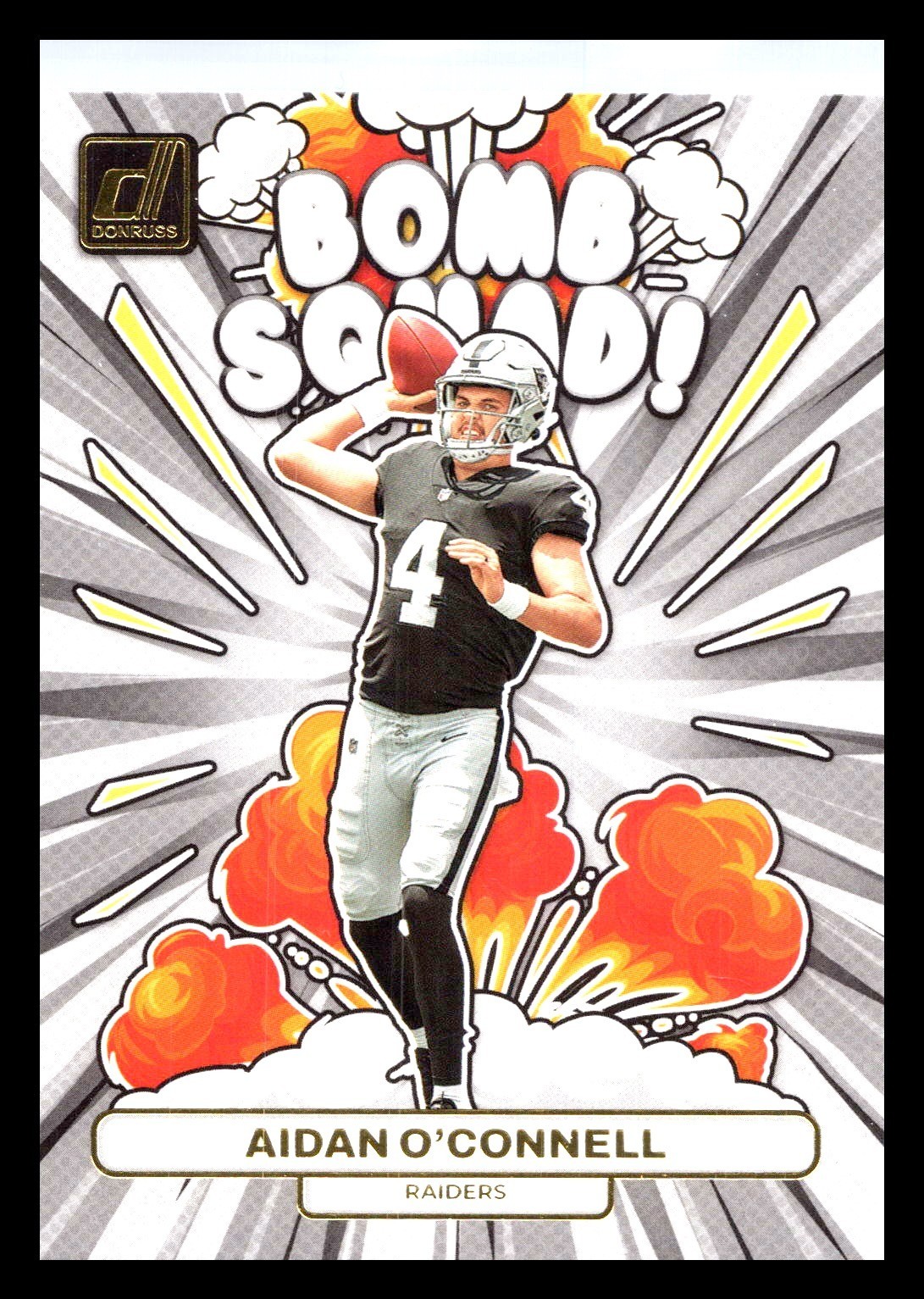 Aidan O'Connell 2023 Panini Donruss Bomb Squad Rookie BS-5 Las Vegas Raiders