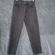 Vintage Levis Jeans Mens Black 550 Black Blank Tag 1980s Rare