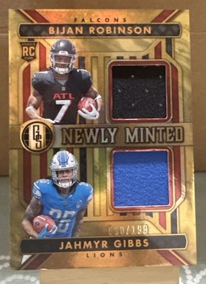 2023 Panini Bijan Robinson / Jahmyr Gibbs GS  #NMD-5  /199 READ DESCRIPTION 