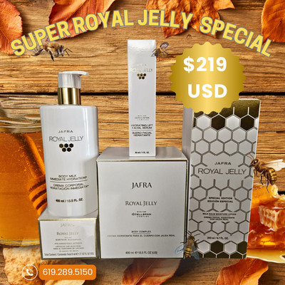 Jafra Super Royal Jelly Bundle 5 Items - New with Boxes and Sealed