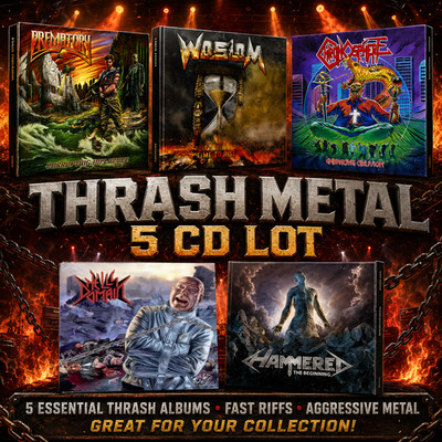 SET OF 5 Modern / Old-School Thrash Metal CD's. Woslom, Hell's Domain and more