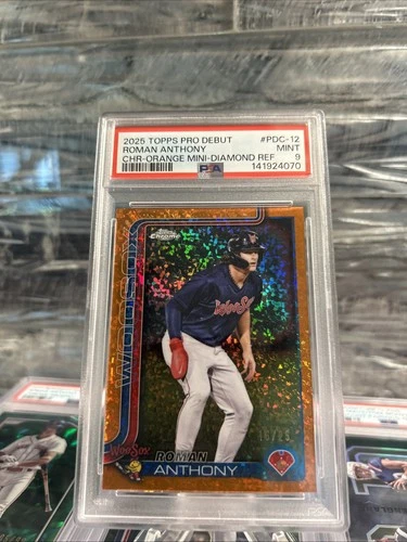 2025 Topps Pro Debut Roman Anthony Chrome Orange Mini-Diamond #16 /25 PSA 9🔥