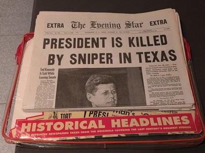 Kills President Kennedy Extra Evening Star Washington DC. Nov 22 1963 News