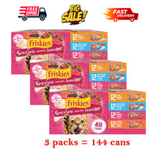 3 Pack -Friskies Surfin Turfin Prime Filets Adult Wet Cat Food 5.5oz