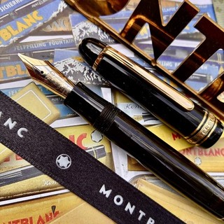 SIMPLO MONTBLANC 1949 146G OBB trozo ancho flexible celuloide 14 k pluma rara de colección