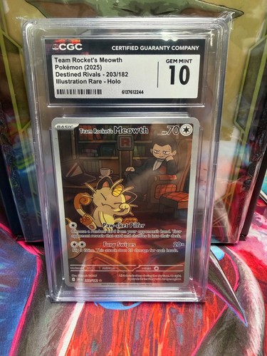 Team Rocket's Meowth graded CGC 10 for sale on eBay
