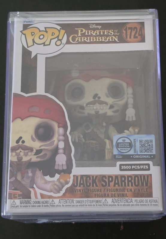 Pirates of the Caribbean Jack Sparrow Skeleton Funko Pop 1724 EE Exclusive
