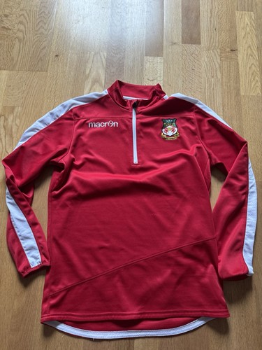 Wrexham AFC Macron 1/4 Zip Red Training Top Jacke Fleece Gr. L Ryan Reynolds